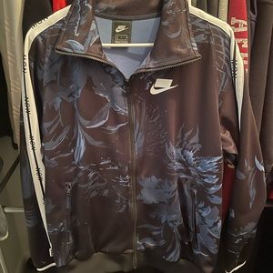 Blue Nike floral zip up size small